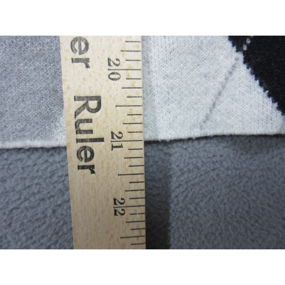 Maeve Anthropologie Sweater Womens XL Black White Argyle Mock Neck Preppy - Picture 11 of 12